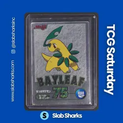 2000 POKEMON JP MEIJI PROMO #NNO BAYLEEF SILVER FOIL GET CARD - Image 1