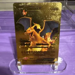 Pokemon Charizard V Gold Foil Card - Image 1