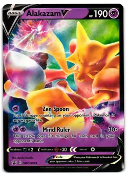 Alakazam V SWSH083 - SWSH Black Star Promo Pokemon TCG - M/LP Card - Image 1