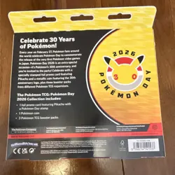 Pokemon TCG Day 2026 Collection Box Pikachu Promo Card Coin 3 Boosters Sealed - Image 3