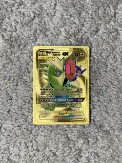 Mega Sableye&Tyranitar GX HP280 Greedy Crush Gold Foil Fan Art Card - Image 1