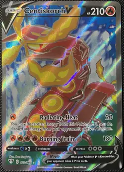 Centiskorch V (Full Art) 179/189 Swsh03: Darkness Ablaze Holo - Pokemon Card - Image 1