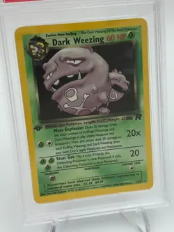 2000 POKEMON TEAM ROCKET Card DARK WEEZING -HOLO 14/82 1ST EDITION grade PSA 6 - Image 3