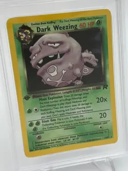 2000 POKEMON TEAM ROCKET Card DARK WEEZING -HOLO 14/82 1ST EDITION grade PSA 6 - Image 4