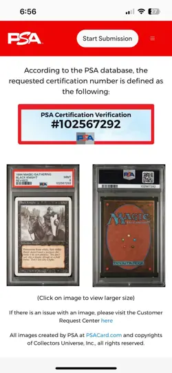 BLACK KNIGHT Revised Edition 1994 Magic The Gathering MTG PSA 9 MINT🤩 - Image 3