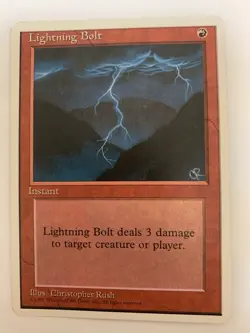MTG NM Lightning Bolt MTG Core Set 4th Edition Regular - Image 1