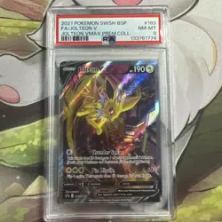 Pokemon 2021 Jolteon V SWSH183 Full Art VMAX Premium Collection Promo PSA 8 - Image 1