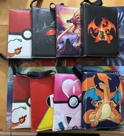 Vintage & Modern Pokemon Binders Charizard Eevee Pikachu - Image 1