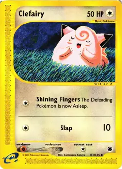 Pokemon TCG Clefairy Expedition 101/165 Regular Common LP - Image 1