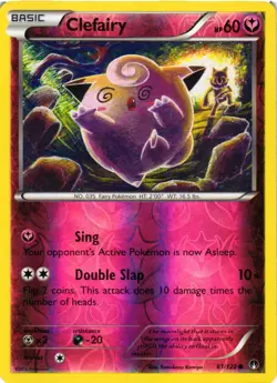 Pokemon TCG Clefairy 81/122 Breakpoint Reverse Holo Common Basic VLP - Image 1