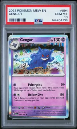 2023 POKEMON MEW EN-151 #094 GENGAR PSA 10 - Image 1