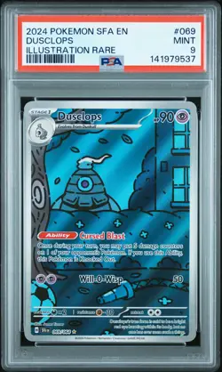 2024 POKEMON SFA EN-SHROUDED FABLE ILLUSTRATION RARE #069 DUSCLOPS PSA 9 - Image 1