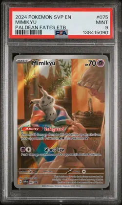 2024 POKEMON SVP EN-SV BLACK STAR PROMO #075 MIMIKYU PSA 9 - Image 1