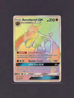Aerodactyl GX (Secret) 244/236 SM: Unified Minds Holo Pokemon - Image 1