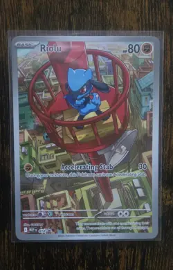 Riolu 010 Black Star Promo Pokemon Me:01 Mega Evolution Holo - Image 1