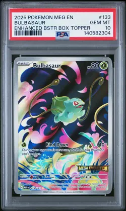 2025 POKEMON MEG EN-MEGA EVOLUTION ENHANCED BOOSTER BOX TOPPER BULBASAUR PSA 10 - Image 1