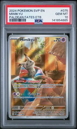 2024 POKEMON SVP EN-SV BLACK STAR PROMO #075 MIMIKYU PSA 10 - Image 1