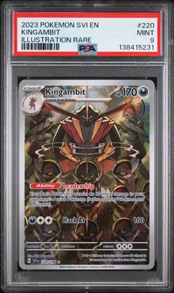2023 POKEMON SVI EN-SCARLET & VIOLET ILLUSTRATION RARE #220 KINGAMBIT PSA 9 - Image 1