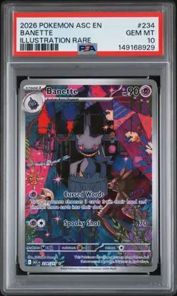 2026 POKEMON ASC EN-ASCENDED HEROES ILLUSTRATION RARE #234 BANETTE PSA 10 - Image 1