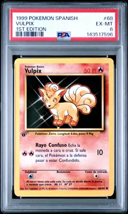 1999 POKEMON SPANISH 1ST EDITION #68 VULPIX PSA 6 - Image 1