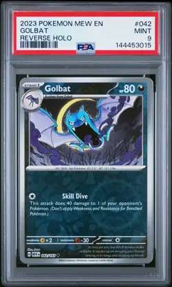 2023 POKEMON MEW EN-151 REVERSE HOLO #042 GOLBAT PSA 9 - Image 1