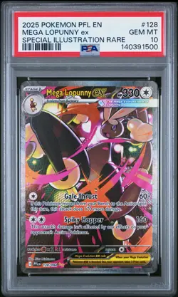 2025 POKEMON PHANTASMAL FLAMES SPECIAL ILLUSTRATION RARE MEGA LOPUNNY EX PSA 10 - Image 1