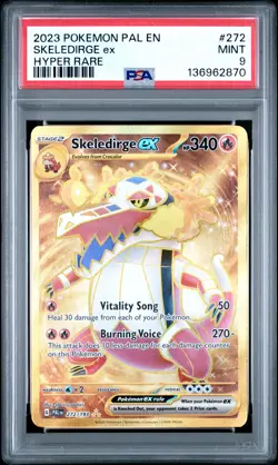 2023 POKEMON PAL EN-PALDEA EVOLVED HYPER RARE #272 SKELEDIRGE EX PSA 9 - Image 1