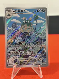 Pokemon Garbodor 204/182 SV04: Paradox Rift Illustration Rare Holo English 🔥 - Image 1