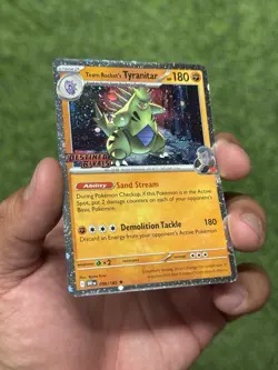 POKEMON TEAM ROCKET'S TYRANITAR 096/182 DESTINED RIVALS STAMP PRERELEASE NM - Image 3