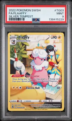 2022 POKEMON SWORD & SHIELD SILVER TEMPEST #TG03 FULL ART/FLAAFFY PSA 9 - Image 1