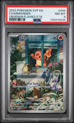 2023 POKEMON SVP EN-SV BLACK STAR PROMO #044 CHARMANDER PSA 8 - Image 1