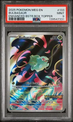 2025 POKEMON MEG EN-MEGA EVOLUTION ENHANCED BOOSTER BOX TOPPER BULBASAUR PSA 9 - Image 1