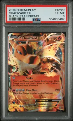 2014 POKEMON XY BLACK STAR PROMO #XY29 CHARIZARD EX PSA 6 - Image 1