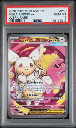 2026 POKEMON ASC EN-ASCENDED HEROES ULTRA RARE #253 MEGA AUDINO EX PSA 10 - Image 1