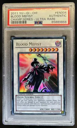 2011 Yu-Gi-Oh! Championship Series Blood Mefist Ultra Rare #EN004 PSA Authentic - Image 1