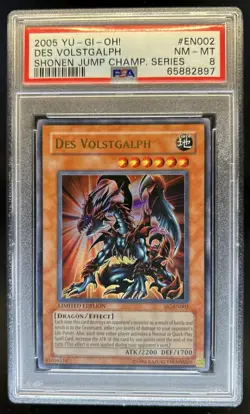 2005 Yu-Gi-Oh! Des Volstgalph Shonen Jump Championship Series #SJC-EN002 PSA 8 - Image 1