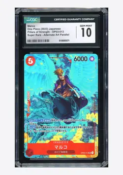 One Piece CGC 10 GEM MINT Marco SR Alternate Art 2025 OP03-013 OP03 Japanese - Image 1