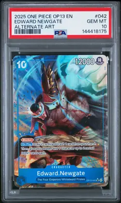 2025 ONE PIECE OP13-CARRYING ON HIS WILL ALTERNATE ART EDWARD NEWGATE PSA 10 - Image 1