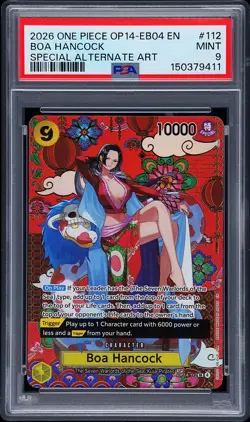2026 ONE PIECE THE AZURE SEAS SEVEN SPECIAL ALTERNATE ART #112 BOA HANCOCK PSA 9 - Image 1