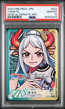 PSA 10 Gem Mint Yamato OP06-022 Alternate Art Parallel Leader One Piece Japanese - Image 1