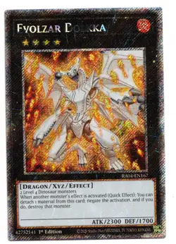 Yu-Gi-Oh Card: Evolzar Dolkka RA04-EN167 Platinum Secret Rare 1st Edition! NM - Image 1