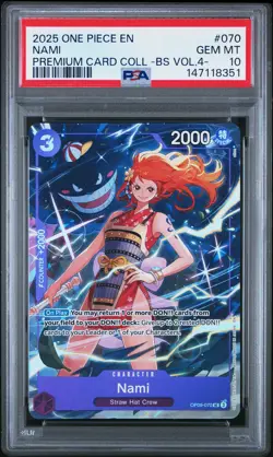 2025 ONE PIECE PREMIUM CARD COLLECTION BEST SELECTION VOL.4 - #070 NAMI PSA 10 - Image 1