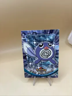 POLIWAG #60 Topps TV Animation BLUE LOGO Pokemon Card LP - Image 1