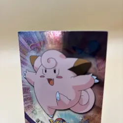Pokemon 1999 TOPPS Clefairy #35 Blue Logo Chrome Foil TV Animation Edition Card - Image 3