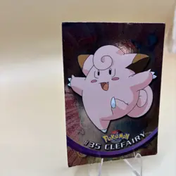 Pokemon 1999 TOPPS Clefairy #35 Blue Logo Chrome Foil TV Animation Edition Card - Image 4