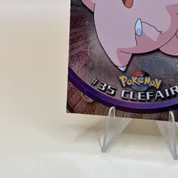 Pokemon 1999 TOPPS Clefairy #35 Blue Logo Chrome Foil TV Animation Edition Card - Image 5