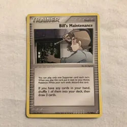 Bill’s Maintenance 71/100 Uncommon Crystal Guardians NM Pokemon card - Image 1