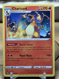 2025 McDonald’s Pokemon Dragon Discovery Charizard Promo Card NON-Holo 001/015 - Image 1