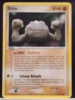 Pokemon Ditto 2005 Regular Card 62/113 Basic HP60 Rare EX Delta Species TCG - Image 1