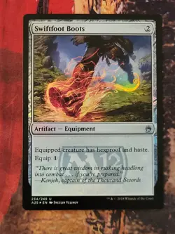 MTG Card: Swiftfoot Boots (Masters 25) FOIL - Image 1